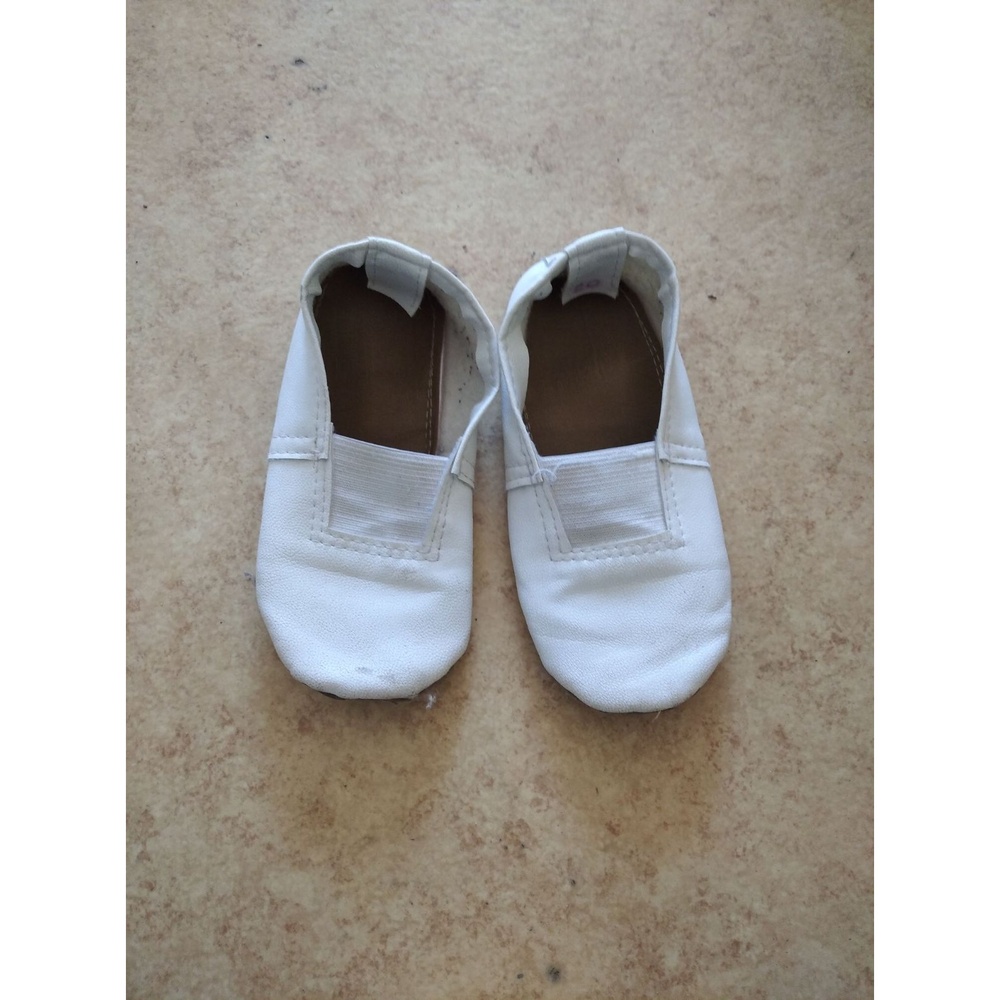Ballet Flats Unisex Kids White Elastic Strap